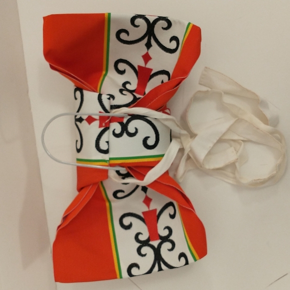 Obi w Pre Tied Bow Vintage Deadstock n Box Woman's Kimono 90s Japanese Sash Belt - Picture 2 of 10
